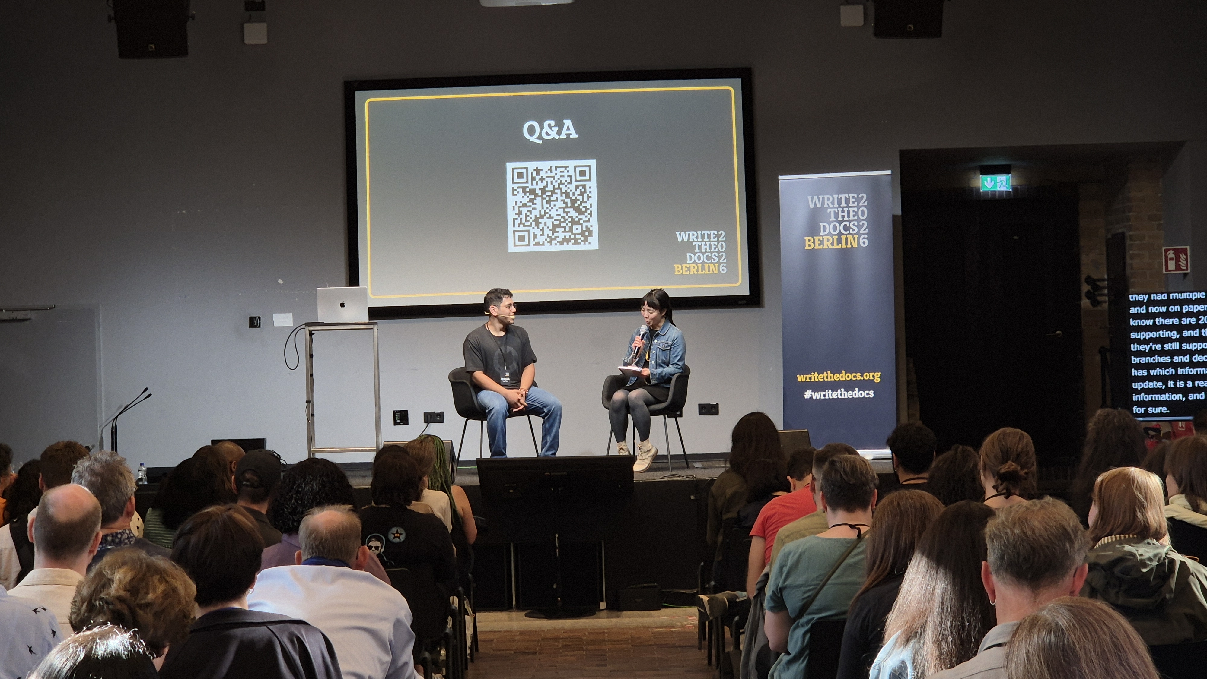 Hridyesh Bisht speaking at Write the Docs Berlin